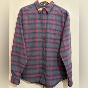 #2706 Weatherproof Vintage Flannel Shirt Men's Size L Button Front Plaid